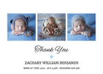 FOLDED editable baby boy thank you note