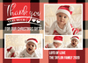 FOLDED Unique Family Christmas Thank You Cards, Photo Greetings Thank You Card Pack