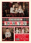 FOLDED Personalised Christmas Gift Thank You Cards, Family Photo Christmas Thank You Cards