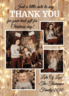FOLDED Christmas baby thank you cards, Children's Christmas Thank You Cards