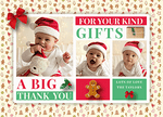 FLAT Editable Christmas Thank You Cards, Personalised Christmas Thank You Cards
