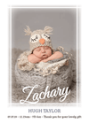 FOLDED Personalised New Baby Boy Thank You Cards with Your Own Photos - Customisable Designs and Fast Shipping