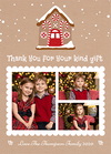 FLAT Christmas Thank You Photo Cards, Picture Holiday Thank You Cards