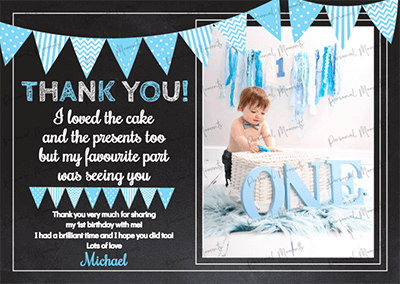 Personalised Boy Thank You Cards