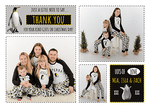 FLAT Photo Christmas Personalised Thank You Card, Photo Thank You Card