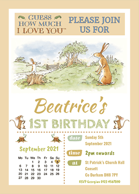 Guess How Much I Love You Invites