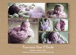 FLAT Kraft Baby Girl Thank You Cards